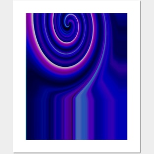 Big spiral in luminescent color Posters and Art